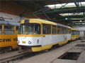Vůz T3 č. 192 ve vozovně Slovany 3. 4. 2004
